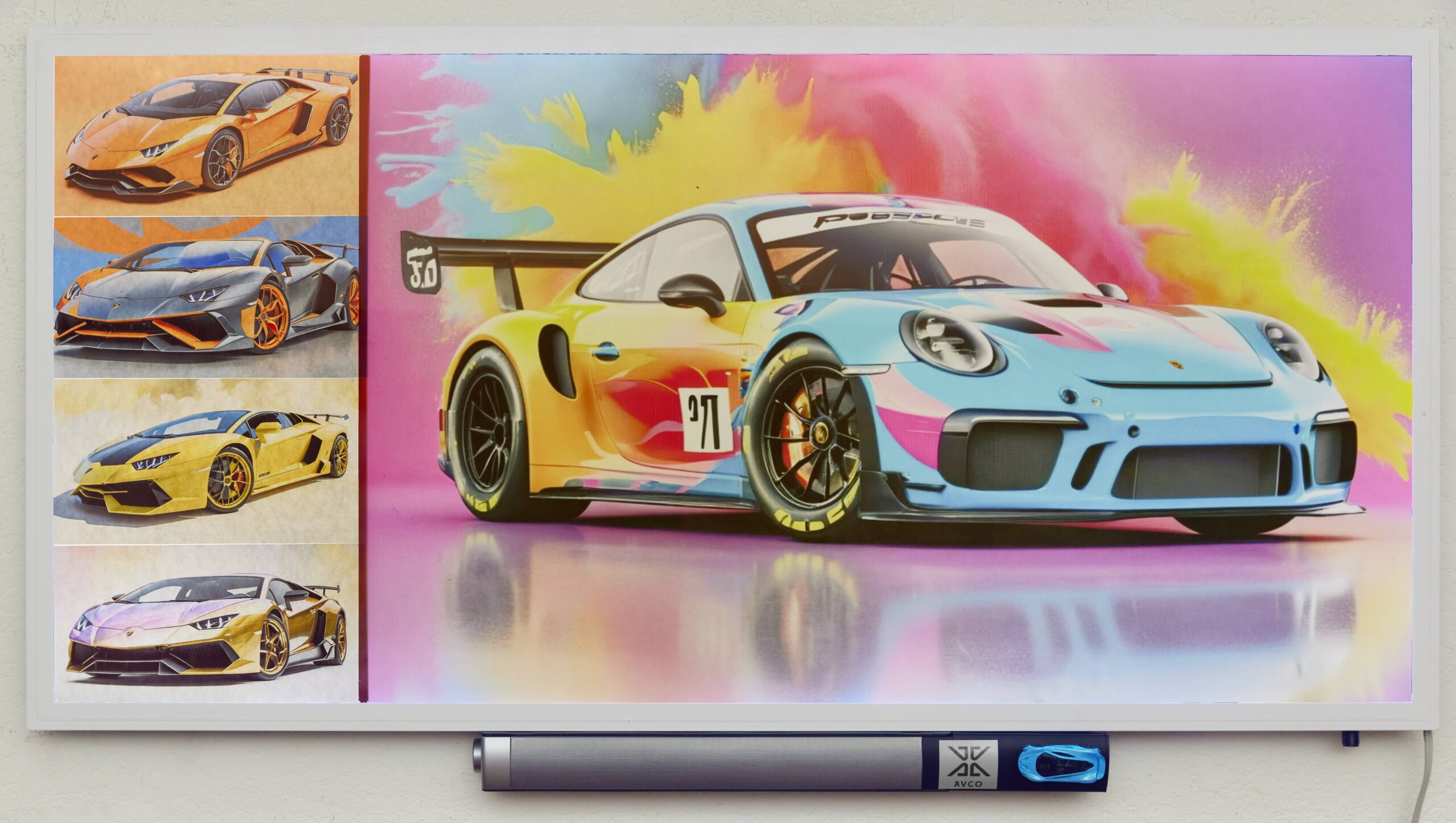 Avco, designer, auto, Ferrari, Bugatti, Lamborghini, art,